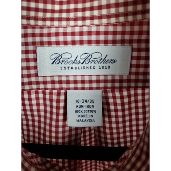 Brooks Brothers Shirt Mens 16-34/35 Long Sleeve Plaid Button Down Preppy - Picture 2 of 9